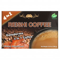 Longreen Corporation, 4 в 1, кофе с грибами рейши, 10 пакетиков, 180 г (6,35 унции)