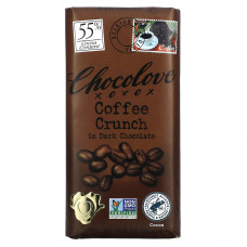 Chocolove, Кофейный кранч в темном шоколаде, 55% какао, 90 г (3,2 унции)