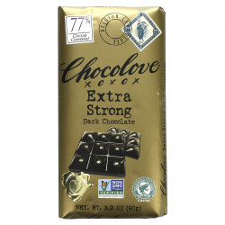 Chocolove, экстрагорький черный шоколад, 77 какао, 90 г (3,2 унции)