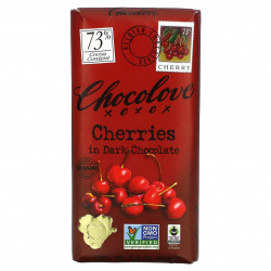 Chocolove, Вишня в темном шоколаде, 73% какао, 90 г (3,2 унции)