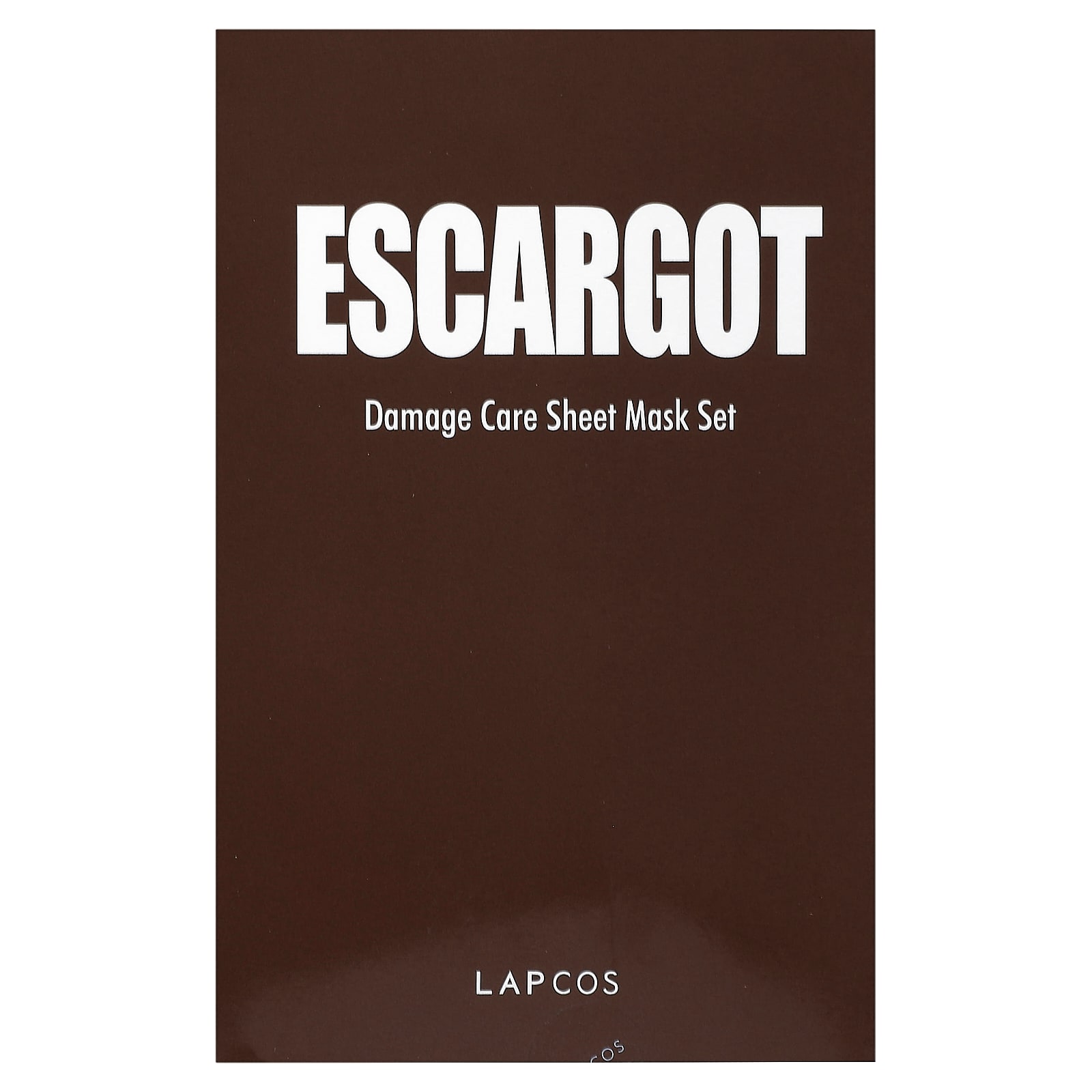 Lapcos, Escargot Damage Care Sheet Mask Set, 5 шт., 27 мл (0,91 жидк. Унции)