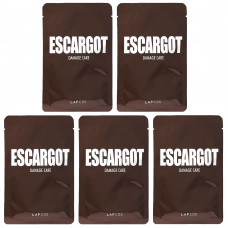 Lapcos, Escargot Damage Care Sheet Mask Set, 5 шт., 27 мл (0,91 жидк. Унции)