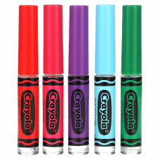 Lip Smacker, Crayola, жидкий блеск для губ, набор разных вкусов, 5 шт., 14,0 мл (0,45 жидк. унции)