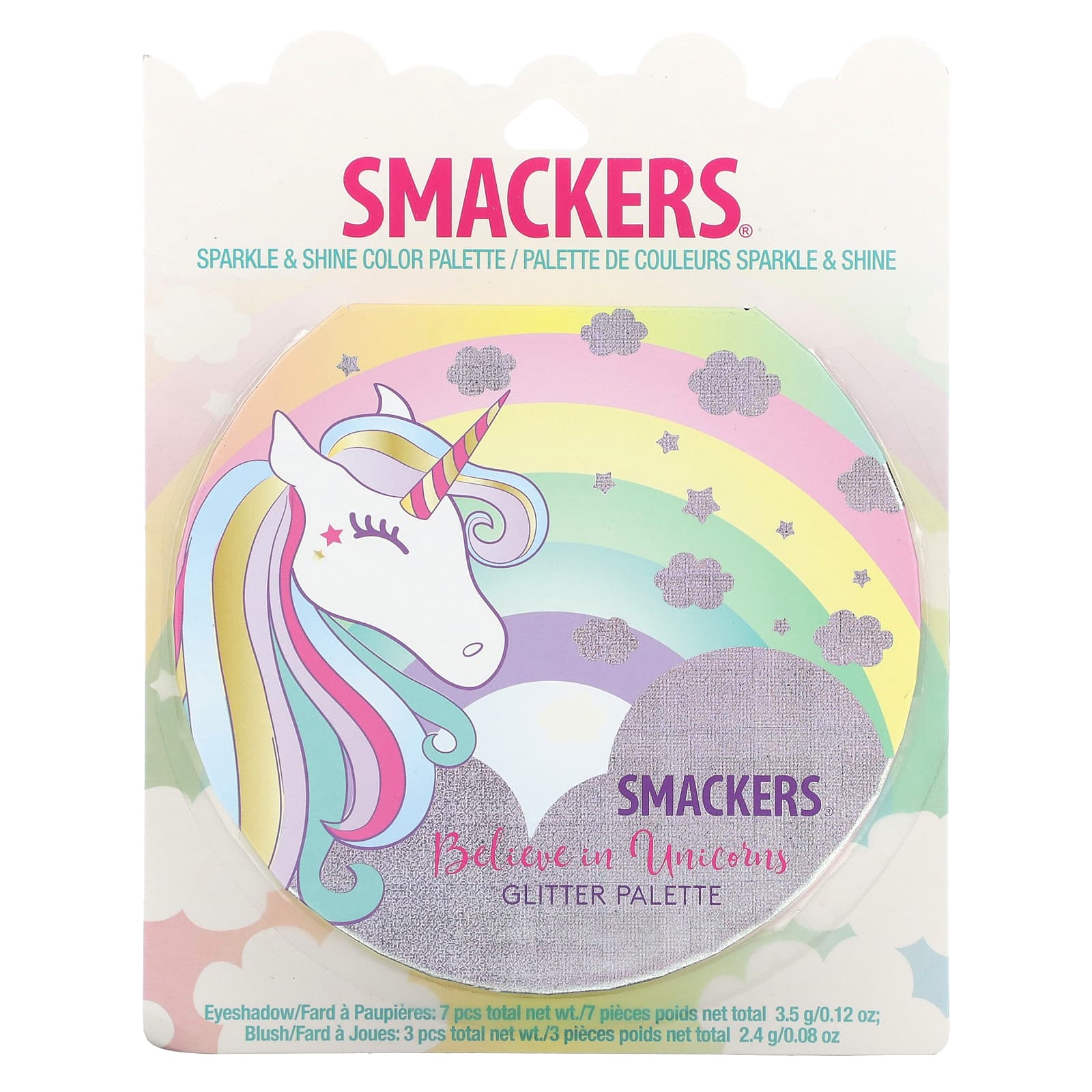 Lip Smacker, Палитра цветов для блеска и блеска, Believe In Unicorns, 1 палитра