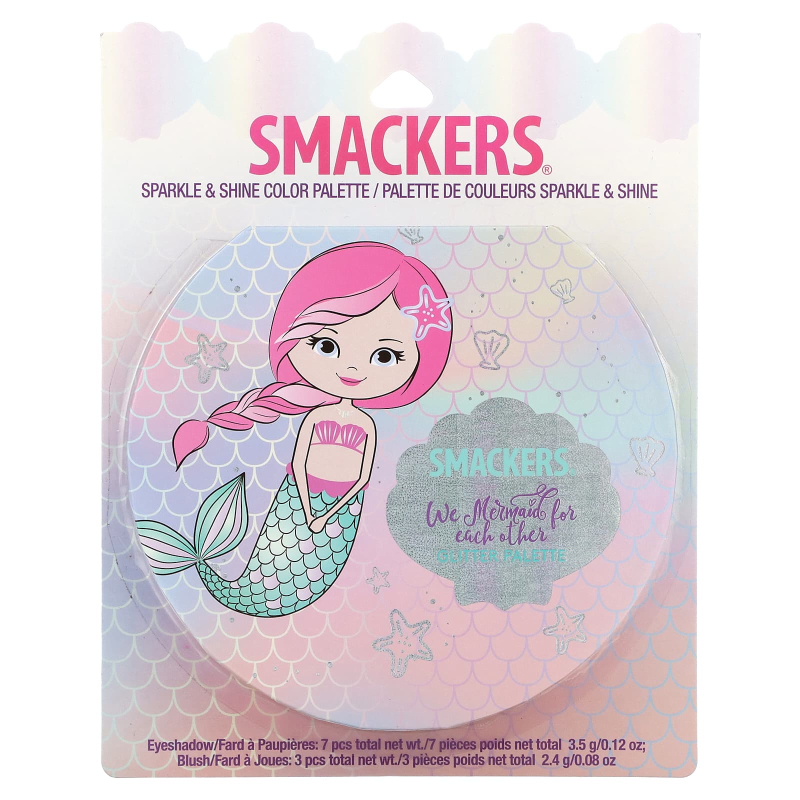 Lip Smacker, Палитра цветов для блеска и блеска, Мы, русалки, блестки, 1 палитра