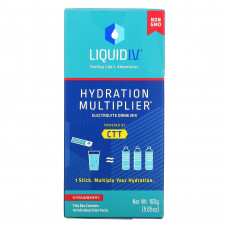 Liquid I.V., Hydration Multiplier, смесь для приготовления напитка с электролитом, клубника, 10 отдельных пакетиков по 16 г (0,56 унции)