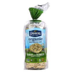 Lundberg, Органические рисовые лепешки из цельного зерна, тамари с водорослями, 241 г (8,5 унции)