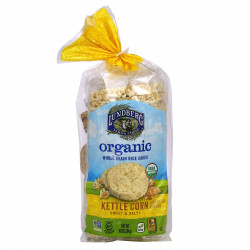 Lundberg, Органические цельнозерновые рисовые лепешки, кукурузные, сладкие и соленые, 284 г (10 унций)