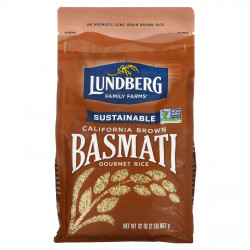 Lundberg, изысканный калифорнийский коричневый рис басмати, 907 г (32 унции)