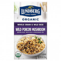 Lundberg, Органический цельнозерновой рис и смесь приправ, рис и дикий рис, дикие белые грибы, 6 унций (170 г)