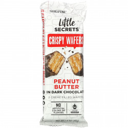 Little Secrets, Crispy Wafers из темного шоколада, арахисовая паста, 40 г (1,4 унции)