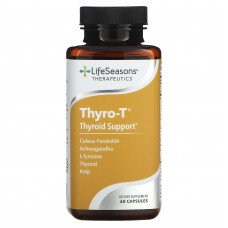 LifeSeasons, Thyro-T, средство для поддержки функции щитовидной железы, 60 вегетарианских капсул