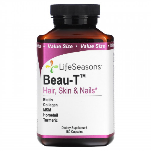 LifeSeasons, Beau-T, для волос, кожи и ногтей, 180 капсул
