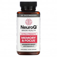 LifeSeasons, NeuroQ Brain Health, память и концентрация, дополнительная сила, 60 растительных капсул