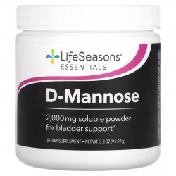 LifeSeasons, D-манноза, 2000 мг, 94,97 г (3,3 унции)