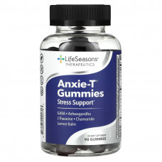 LifeSeasons, Anxie-T, жевательные таблетки для поддержки при стрессе, 90 жевательных таблеток
