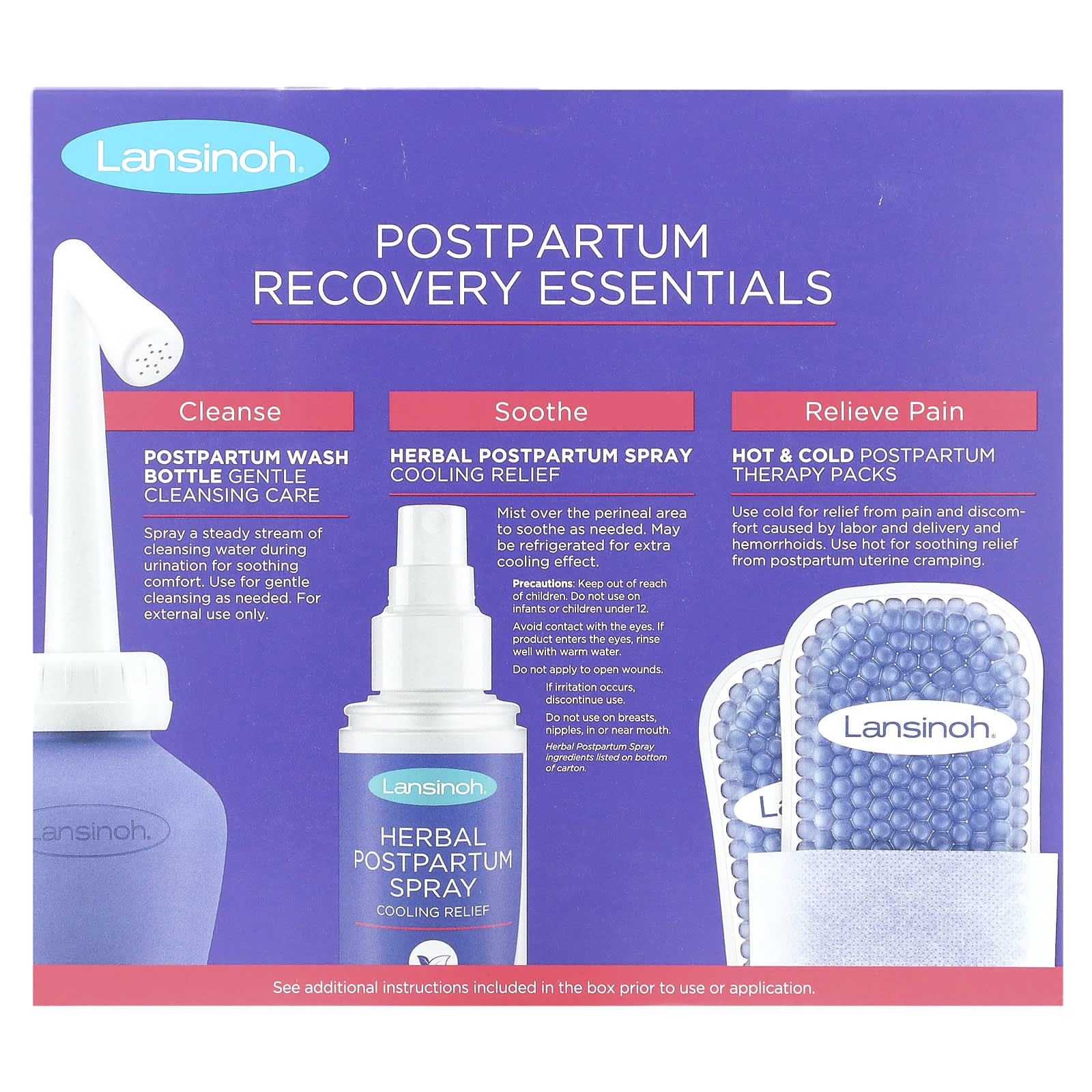 Lansinoh, Postpartum Recovery Essentials, набор из 16 предметов