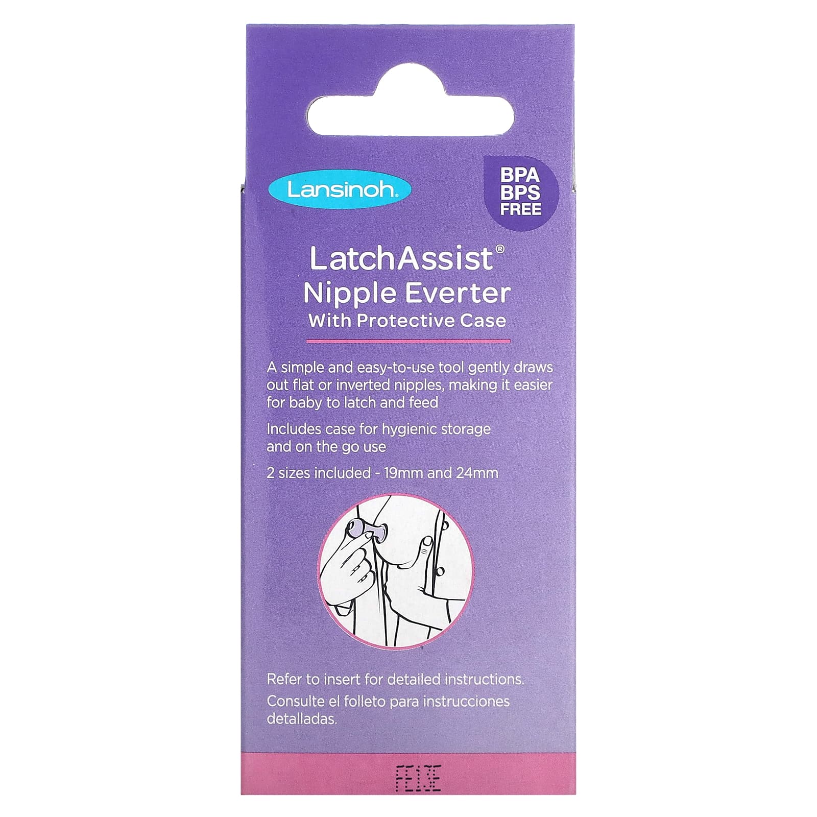 Lansinoh, Latch Assist Nipple Everter с защитным футляром, 1 шт.