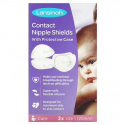 Lansinoh, Экраны для контактных ниппелей с защитным футляром, размер 2 (20 мм), 2 шт. В упаковке