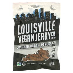 Louisville Vegan Jerky Co, Копченый черный перец, 85,05 г (3 унции)