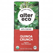 Alter Eco, органический темный шоколад, плитка из киноа, 60% какао, 80 г (2,82 унции)