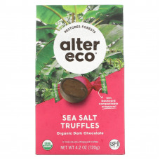 Alter Eco, Органические трюфели из темного шоколада, морская соль, 10 трюфелей, 120 г (4,2 унции)