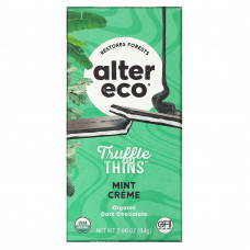 Alter Eco, органический темный шоколад, с кусочками трюфеля, мятный крем, 84 г (2,96 унции)
