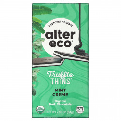 Alter Eco, органический темный шоколад, с кусочками трюфеля, мятный крем, 84 г (2,96 унции)