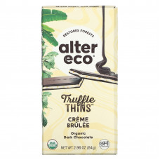Alter Eco, Trumble Thins, органический темный шоколад, крем-брюле, 84 г (2,96 унции)