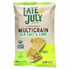 Late July, мультизерновые чипсы тортилья, морская соль и лайм, 212 г (7,5 унции)