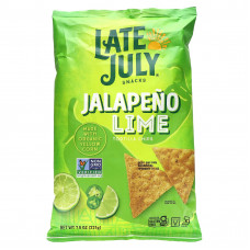Late July, Snacks, чипсы из тортильи, халапеньо и лайм, 221 г (7,8 унции)