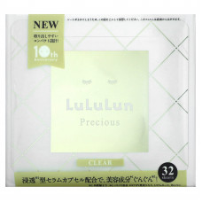 Lululun, Beauty Sheet Mask, Clear, Precious White 4FB, 32 шт., 500 мл (17 жидк. Унций)