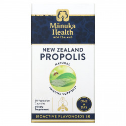 Manuka Health, Новозеландский прополис, 60 вегетарианских капсул