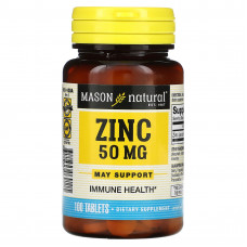 Mason Natural, цинк, 50 мг, 100 таблеток