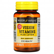 Mason Natural, Витамины для зрения с лютеином, 60 таблеток