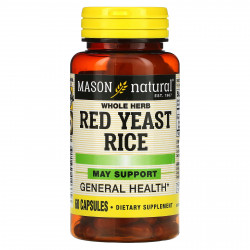 Mason Natural, Красный рис с дрожжами, цельные травы, 60 капсул