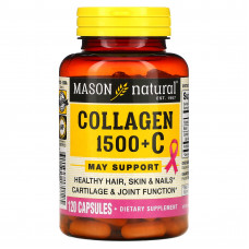 Mason Natural, коллаген 1500 с витамином C, 120 капсул