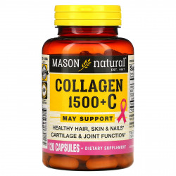 Mason Natural, коллаген 1500 с витамином C, 120 капсул