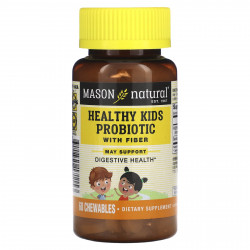 Mason Natural, пробиотик с клетчаткой для здоровья детей, 60 жевательных таблеток