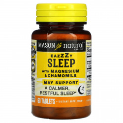 Mason Natural, Eazzzy Sleep с магнием и ромашкой, 60 таблеток