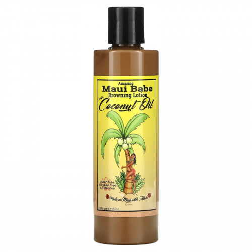 Maui Babe, Amazing Browning Lotion, лосьон для загара, с кокосовым маслом, 236 мл (8 жидк. унций)