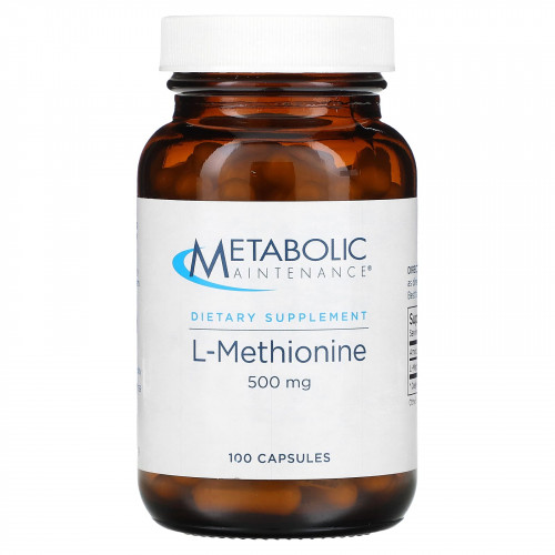 Metabolic Maintenance, L-метионин, 500 мг, 100 капсул (Товар снят с продажи) 