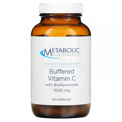 Metabolic Maintenance, Буферизованный витамин C с биофлавоноидами, 1000 мг, 90 капсул