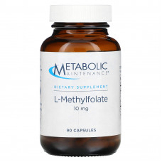 Metabolic Maintenance, L-метилфолат, 10 мг, 90 капсул