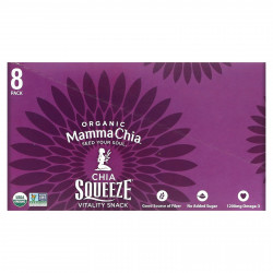 Mamma Chia, Organic Chia Squeeze, Vitality Snack, ежевика, 8 порций, 99 г (3,5 унции)