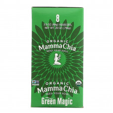 Mamma Chia, Organic Chia Squeeze, Vitality Snack, Green Magic, 8 порций, 99 г (3,5 унции)