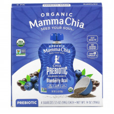 Mamma Chia, Органический пребиотик чиа, голубика и асаи, 4 порции, 99 г (3,5 унции)