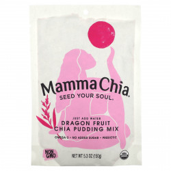 Mamma Chia, Смесь для пудинга с чиа, драконий фрукт, 150 г (5,3 унции)