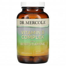 Dr. Mercola, Комплекс витаминов группы B с бенфотиамином, 180 капсул
