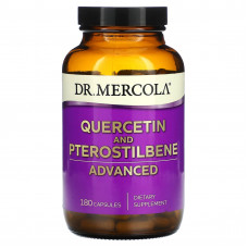 Dr. Mercola, Кверцетин и птеростильбен, улучшенный продукт, 180 капсул
